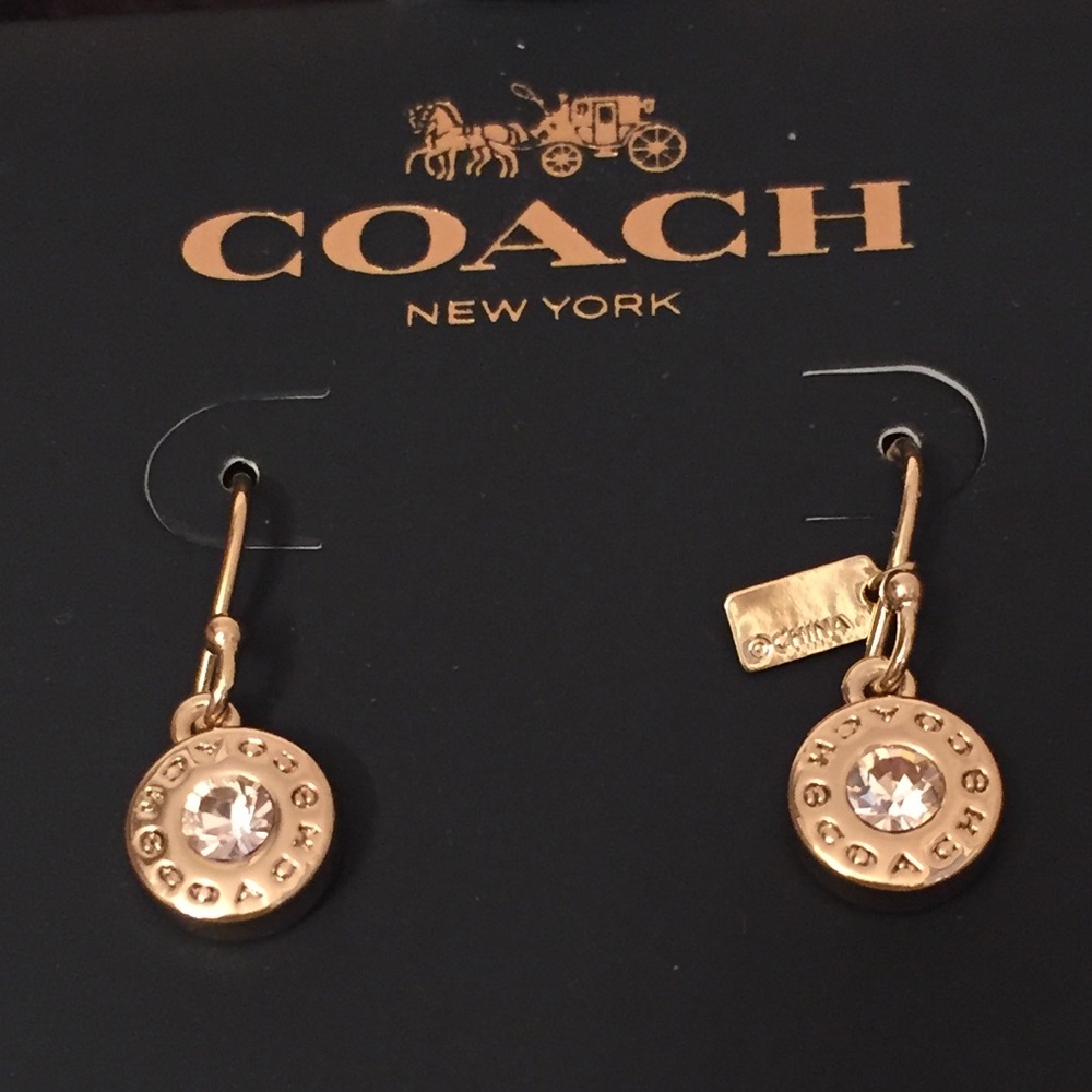 COACH Open Circle Stone Earrings on Wire ๐ - Picture 6 of 9